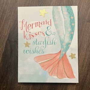Mermaid and Starfish Canvas Art